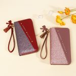 Women Fashion Color Contrast Zipper Large Capacity Long Wallet - Image 2