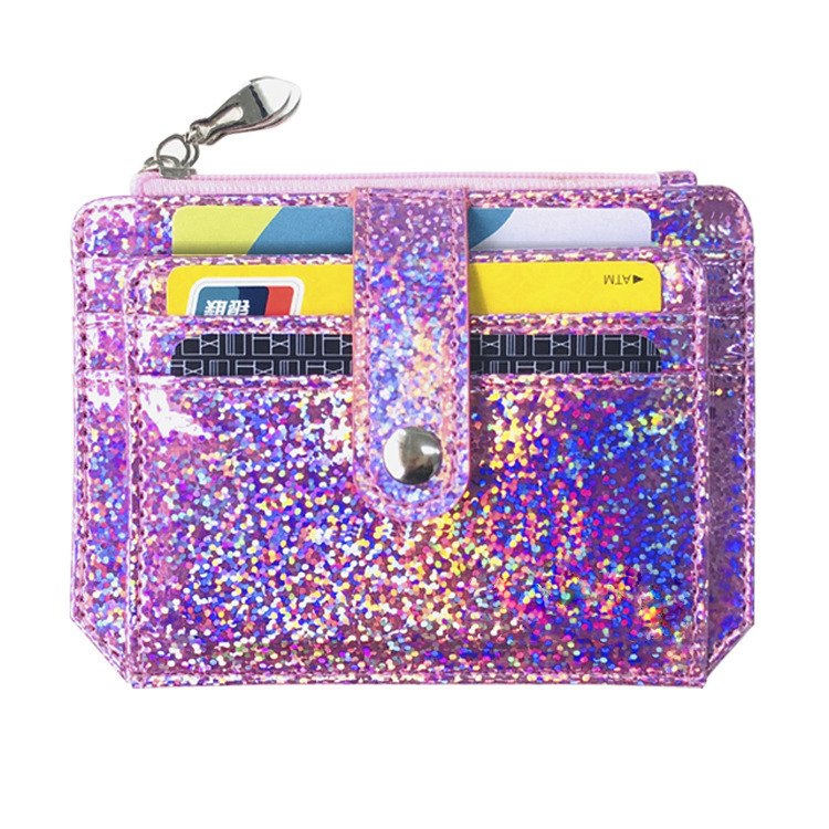 main_0-813 Women Fashion Creative Laser Sequin Zipper Buckle Wallet - Image 1