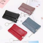Women Fashion Solid Color Zipper Compact Wallet
