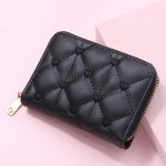 Women Fashion Cute Embroidered Heart Compact Wallet