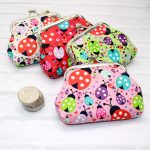 Women Fashion Seven Star Ladybug Print Buckle Compact Wallet