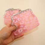 Women Fashion Sheer Transparent Leopard Print Compact Wallet