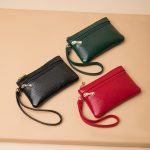 Fashion Solid Color Litchi Double Zip Wallet - Image 2