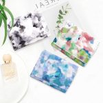 Women Fashion Watercolor Spotted Multi-Card PU Flap Folding Wallet