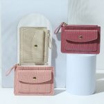 Women Fashion Candy Color Crocodile Multi-Card Wallet