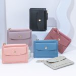 Women Simple Flap Zipper Card Wallet