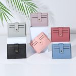 Wholesale Women Simple Fashion Solid Color Drawstring Snap Wallet