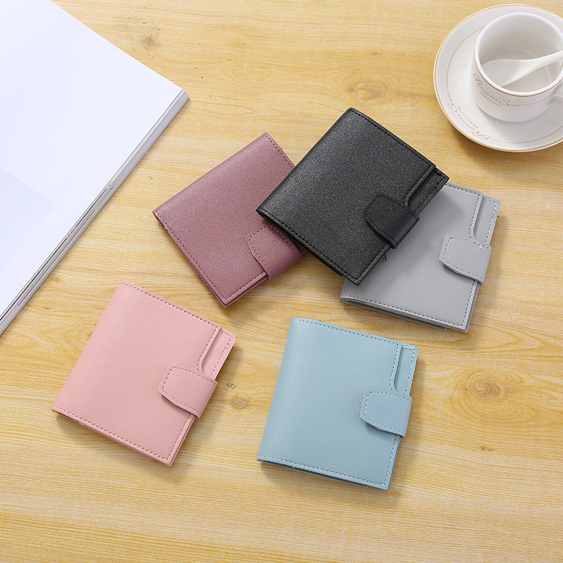 main_0-891 Wholesale Women Simple Solid Color Square PU Wallet - Image 1