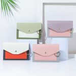 Wholesale Women Fashion Simple Color Block Flap Square Wallet