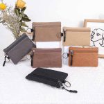 Wholesale Women Fashion Casual Solid Color Canvas Zipper Wallets