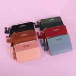 Wholesale Women Fashion Casual Color Matching PU Zipper Wallets