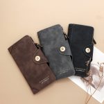 Wholesale Men Fashion Splicing Magnetic Buckle Multi-Card Long Wallet