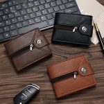 Wholesale Men Simple Magnetic Buckle Zipper Multi-Card Large Capacity Wallet