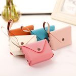 Wholesale Women Fashion Cute Solid Color Pvc Buckle Key Bag Wallet