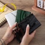 Wholesale Women Fashion Simple Solid Color Stone Pattern Wallet - Image 2