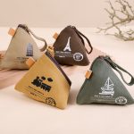 Wholesale Women Fashion Personality Creative Zongzi Triangle Canvas Wallets