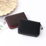 Wholesale Fashion Simple Solid Color Multi-Functional Card Bag Zipper Wallet