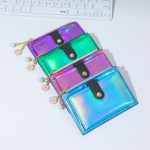 Wholesale Women Fashion Simple Solid Color Laser Wallet - Image 2