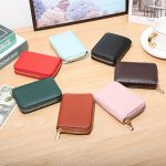 Wholesale Fashion Simple Solid Color Litchi Pattern Multi Card Wallet - Image 2