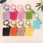 Wholesale Fashion Printed Silicone Bead Tassels Bracelet Pu Leather Wallet - Image 5