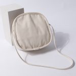 Wholesale Women Fashion Simple Canvas Round Shoulder Bag