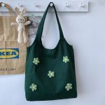 Wholesale Women Fashionable Stereo Floral Large Capacity Canvas Tote Bag