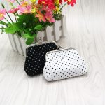 Women Fashion Dot Fabric Compact Clip Wallet - Image 2