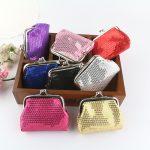 Women Fashion Solid Sequin Compact Wallet - Image 2