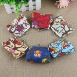 Women Fashion Vintage Canvas Owl Picture Compact Wallet - Image 2