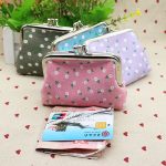 Women Fashion Vintage Double Layer Rose Canvas Compact Wallet - Image 2