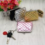 Women Fashion Rhombus Clip Short Wallet - Image 2