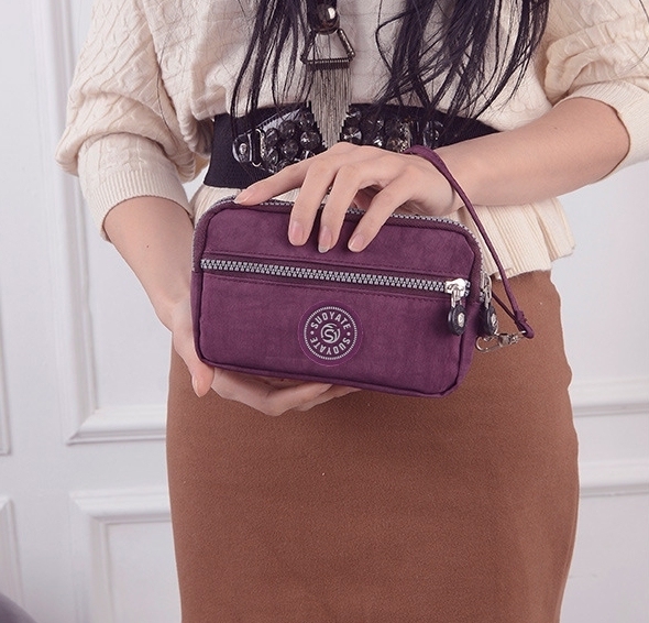 main_1-1031 Women Fashion Casual Solid Color Zipper Wallets - Image 1