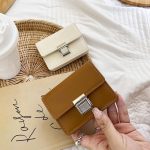 Women Simple Portable Flap Metal Buckle Mini Wallet - Image 2