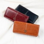 Women Fashion Vintage Oil Wax Leather Multi-Card Change Wallet Long Wallet - Image 2