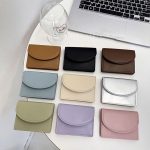 Women Fashion Simple Solid Color Flap Mini Wallet - Image 2