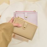 Women Fashionable Simple Zipper Magnetic Multi-Card Mini Wallet