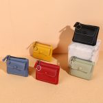 Fashion Solid Color Zipper PU Wallet - Image 2