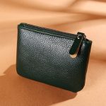 Neutral Fashion Solid Color Zipper Mini PU Wallet - Image 2
