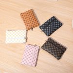 Women Fashion Double Zipper Old Flower Mini Wallet