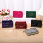 Unisex Fashion Crocodile Zip Mini PU Wallet