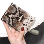 Women Fashion Snake-Pattern Fold-Over Wallet