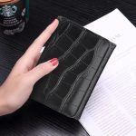 Wholesale Women Simple Solid Color Folding Flap Cover Mini Wallet