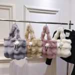 Wholesale Women Fashion Casual Solid Color Plush Large Capacity Tote Bag - Image 2