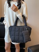 Wholesale Women Fashion Casual Solid Color Space Cotton Tote Bag - Image 3