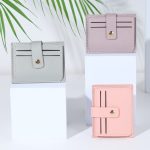 Women Simple Fashion Solid Color Drawstring Snap Wallet - Image 2