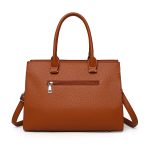 Wholesale Women Fashion Casual Solid Color Litchi Pattern Handbag Three-Piece Bag Set - Image 3