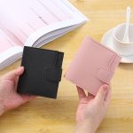 Wholesale Women Simple Solid Color Square PU Wallet - Image 2