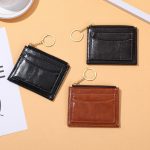 Wholesale Women Simple Solid Color Square Zipper Mini Wallet - Image 2