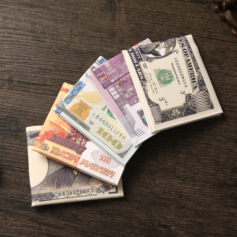 main_1-1107 Wholesale Creative Printed Canvas Wallet Card Case - Image 1