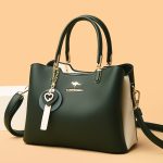 Wholesale Women Fashion Casual Contrast Color Large Capacity Handbag - Image 3